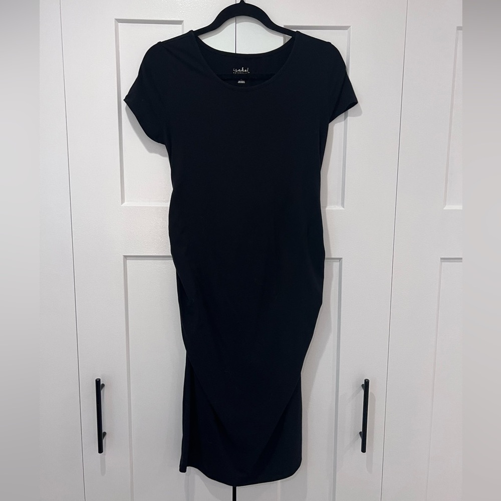 ISABEL MATERNITY / EUC Short Sleeve T-Shirt Maternity Dress - Black